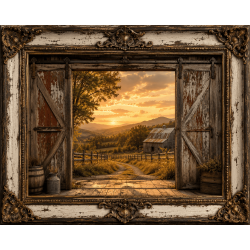 Rustic Barn Door Landscape