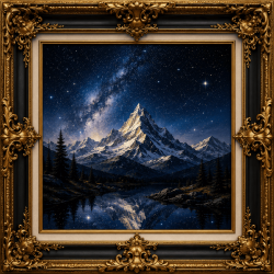 Starlit Mountain Peak