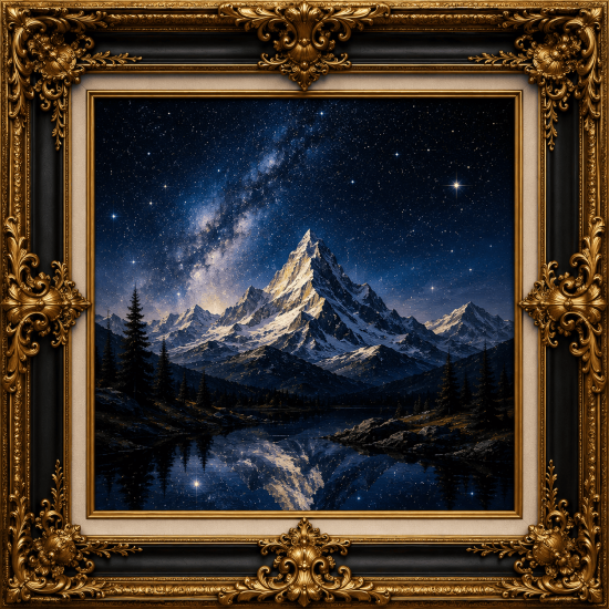 Starlit Mountain Peak